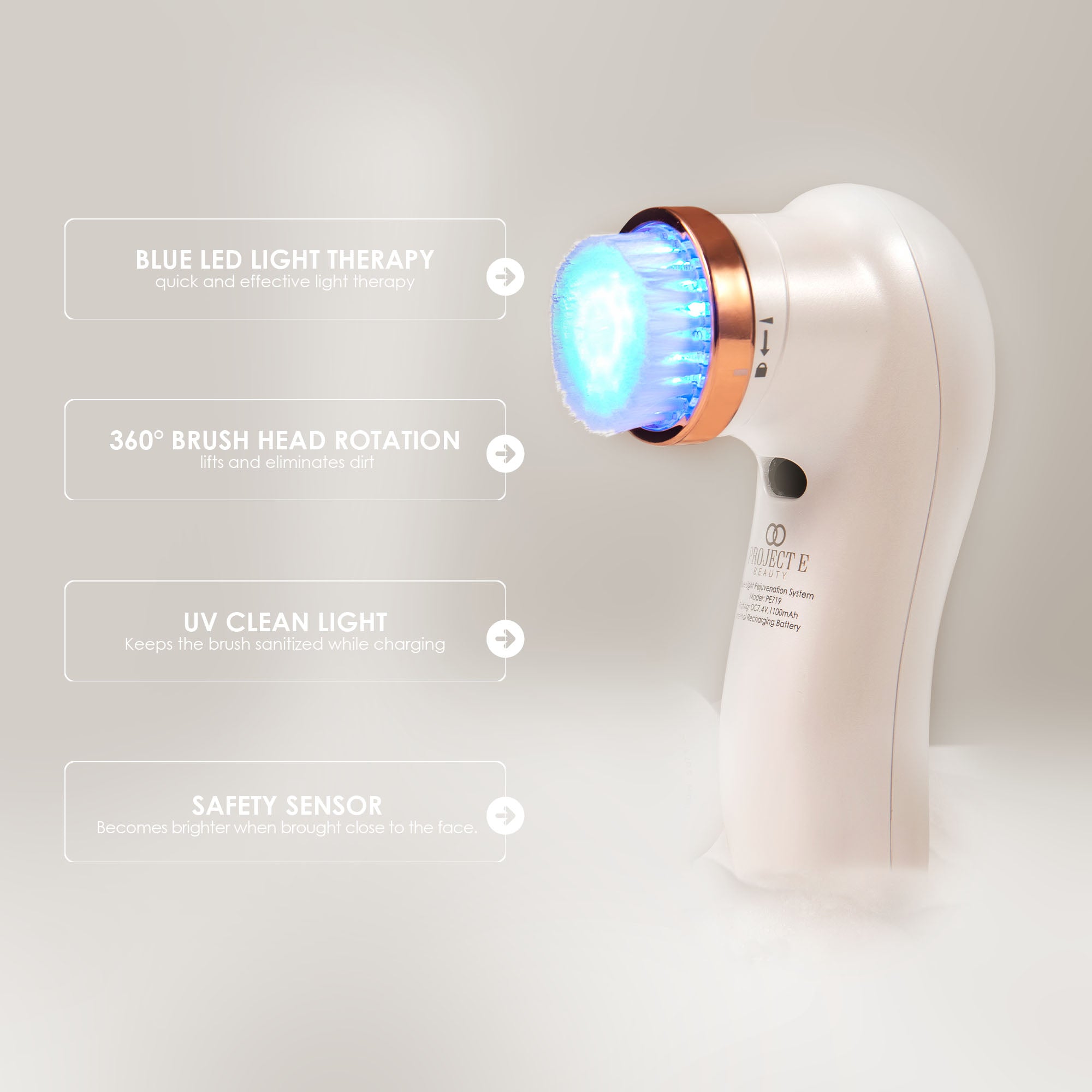 LumaBlue LED Light Therapy Cleansing Brush