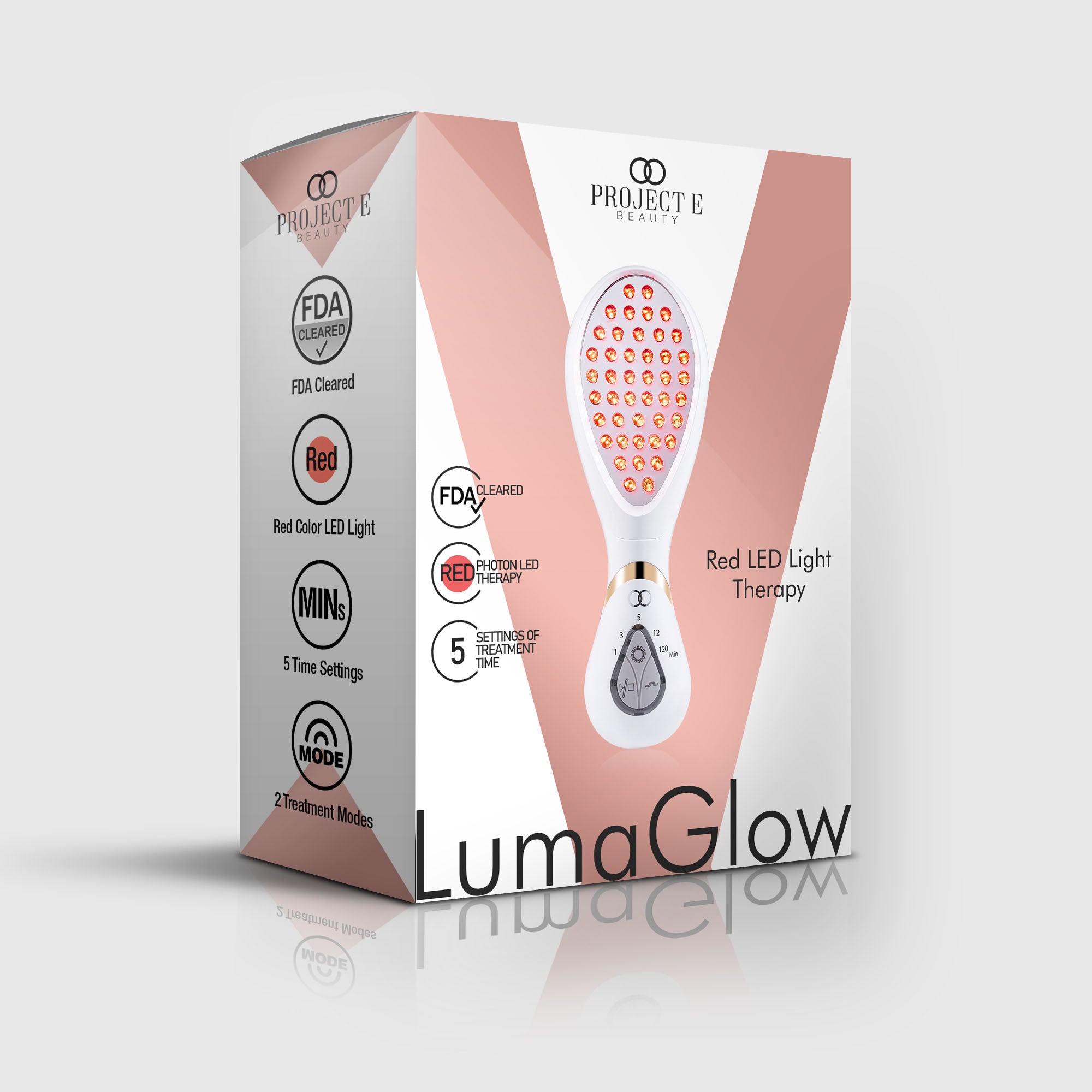 LumaGlow Red Anti Aging LED Light Therapy Wand